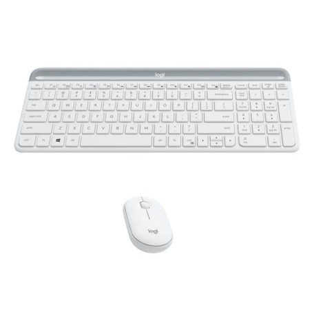 Teclado + mouse logitech mk470 wireless inalambrico blanco
