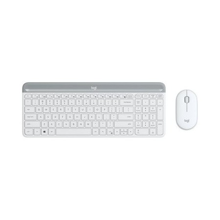 Teclado + mouse logitech mk470 wireless inalambrico blanco