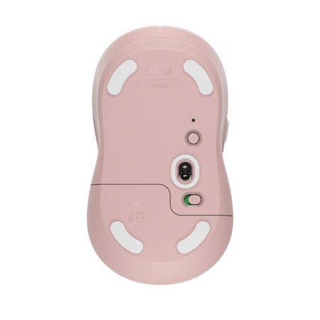 Mouse raton logitech m650 mediano optico wireless inalambrico rosa