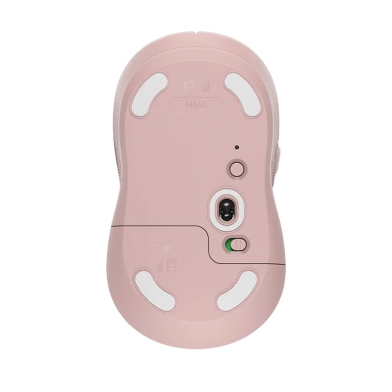 Mouse raton logitech m650 mediano optico wireless inalambrico rosa
