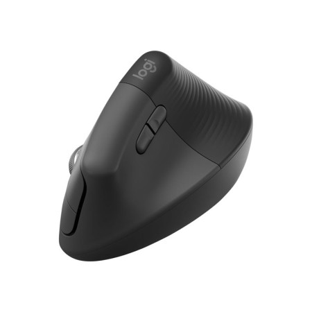 Mouse raton vertical logitech lift for business para zurdos 6 botones 4000 dpi wireless inalambrico grafito