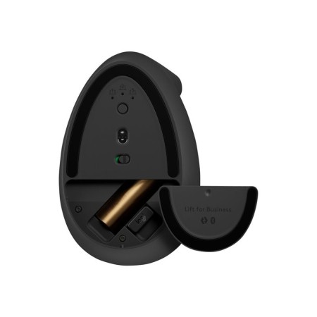 Mouse raton vertical logitech lift for business para zurdos 6 botones 4000 dpi wireless inalambrico grafito