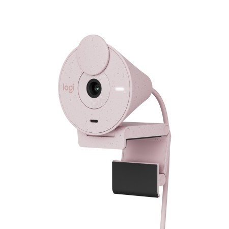 Webcam logitech brio 300 rosado full hd - usb tipo c