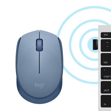 Ratón Inalámbrico Logitech M171/ Hasta 1000 DPI/ Gris Azulado