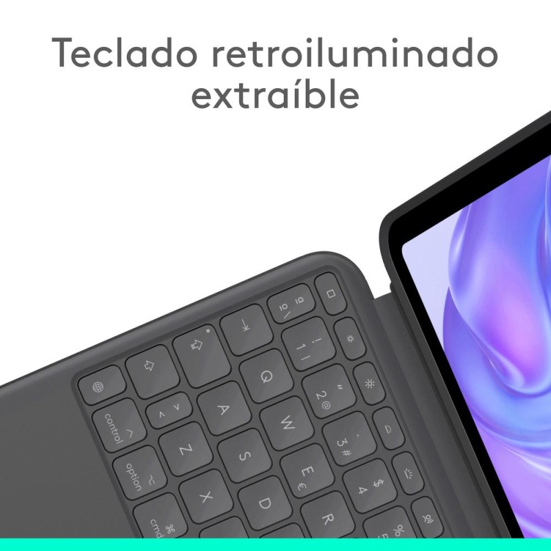 Funda logitech combo touch para con teclado para ipad pro m4 11 pulgadas grafito