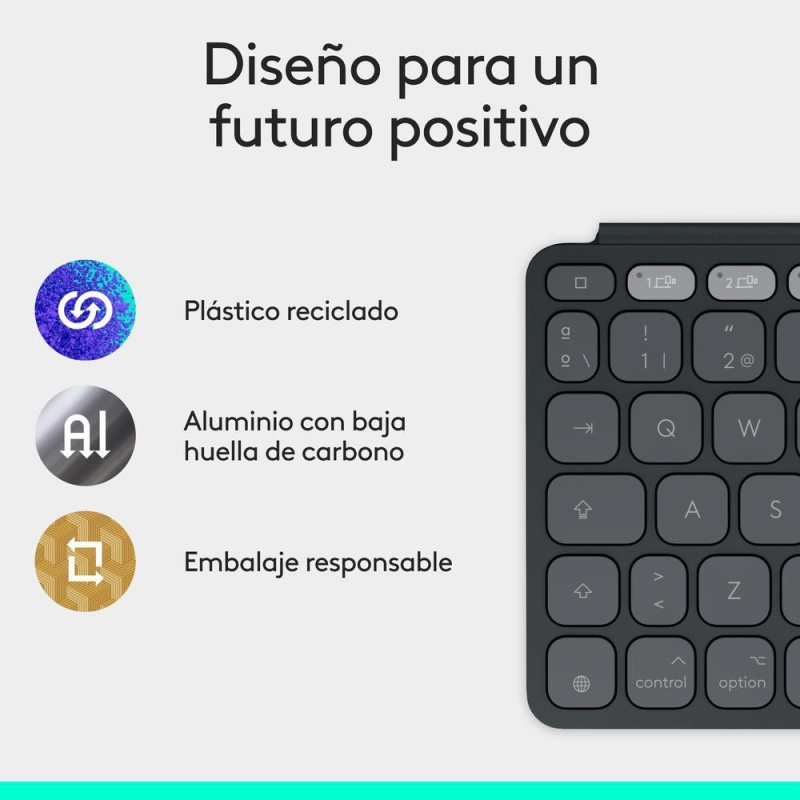 Teclado logitech keys to go 2 for ipad inalambrico grafito