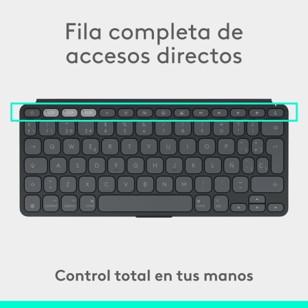 Teclado logitech keys to go 2 for ipad inalambrico grafito