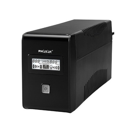 SAI Línea Interactiva Phasak 650 VA LCD Interactive/ 650VA/ 2 Salidas/ Formato Torre