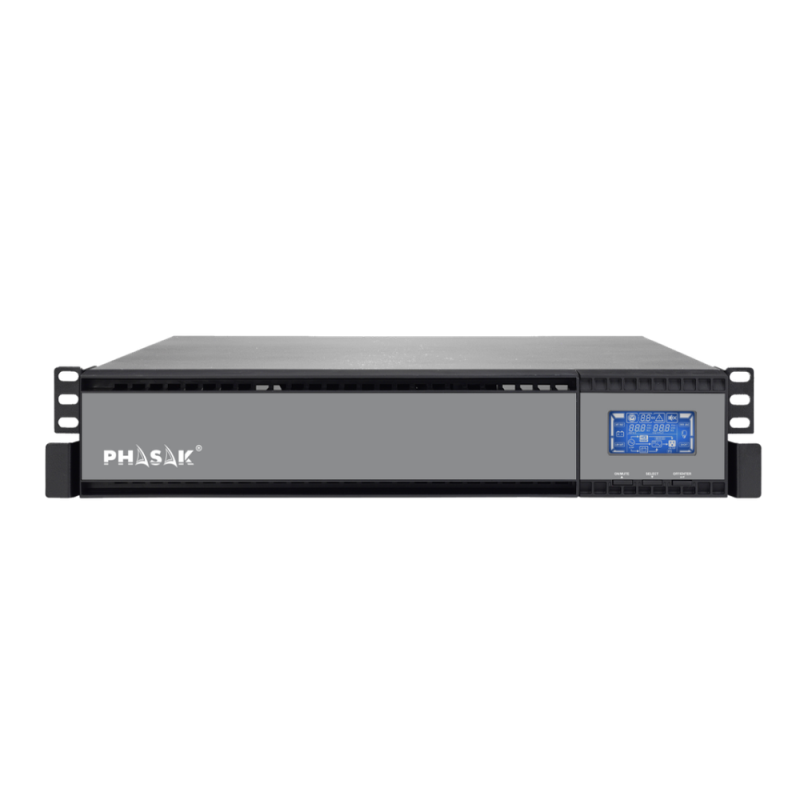 SAI Online Phasak Rack 3000 VA Online LCD/ 3000VA-2700W/ 8 Salidas/ Formato Rack