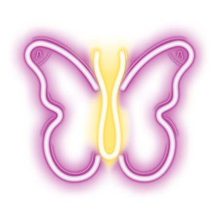 Lampara forever neon led butterfly pink