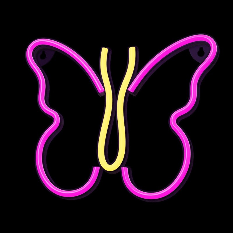 Lampara forever neon led butterfly pink