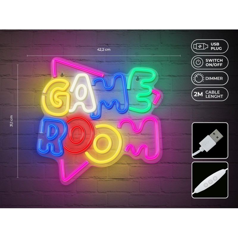 Lampara forever neon plexi led game color multicolor neolia
