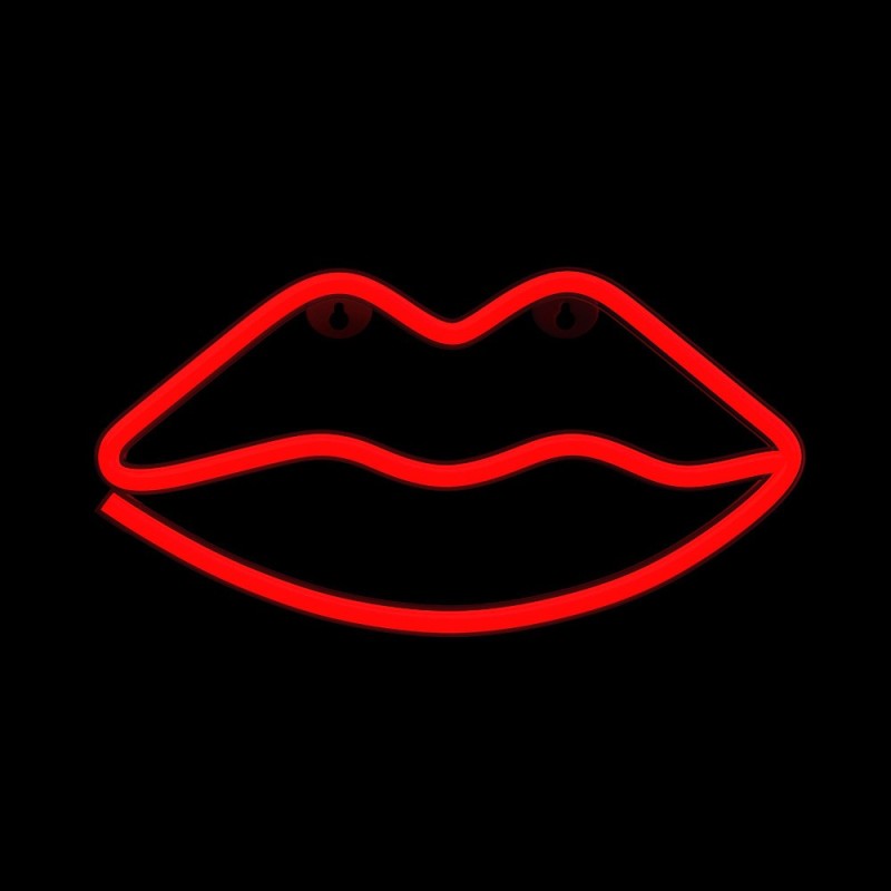 Lampara forever neon led lips red