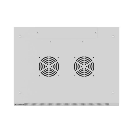 Armario lanberg mural rack 19 pulgadas 9u - 600x450 flat pack v2 puerta cristal gris