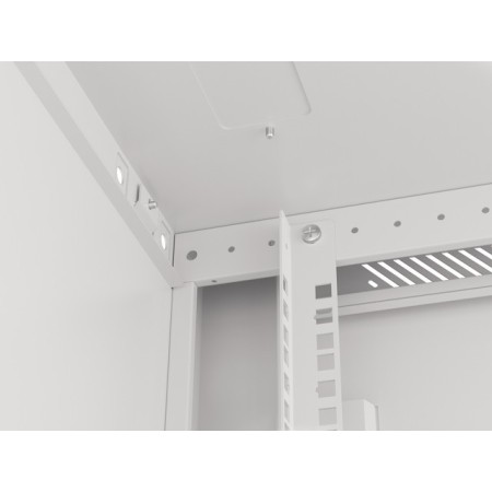 Armario lanberg mural rack 19 pulgadas 15u - 600x600 flat pack gris puerta cristal