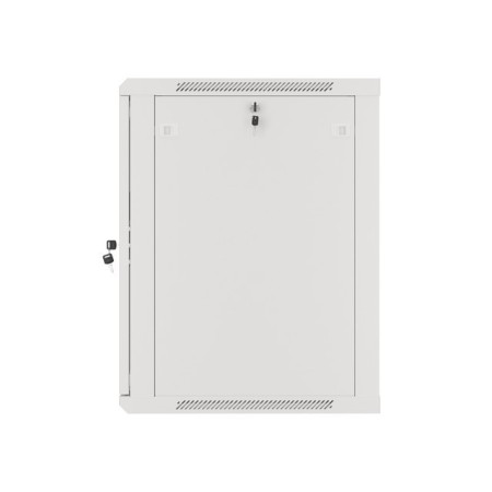 Armario lanberg mural rack 19 pulgadas 15u - 600x600 flat pack gris puerta cristal