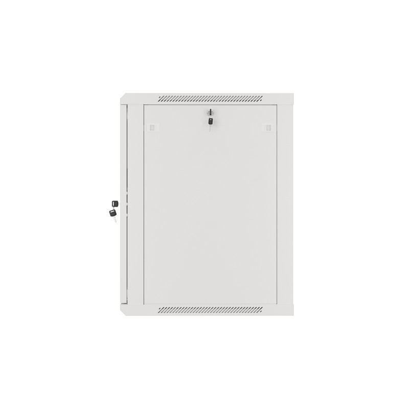 Armario lanberg mural rack 19 pulgadas 15u - 600x600 flat pack gris puerta cristal