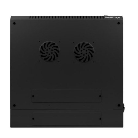 Armario lanberg mural doble seccion rack 19 pulgadas 9u - 600x600 negro