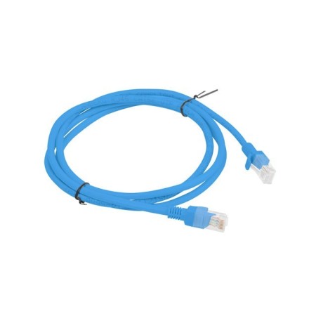 Cable red lanberg latiguillo cat.6 u - utp 1.5m azul fluke passed