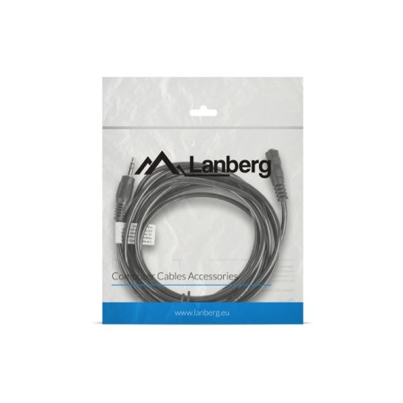 Cable estereo lanberg jack 3.5 mm macho - jack 3.5mm hembra 3m negro