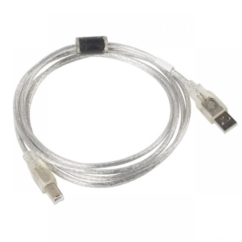 Cable usb tipo b a usb 2.0 tipo a lanberg 1.8m - macho - macho - transparente