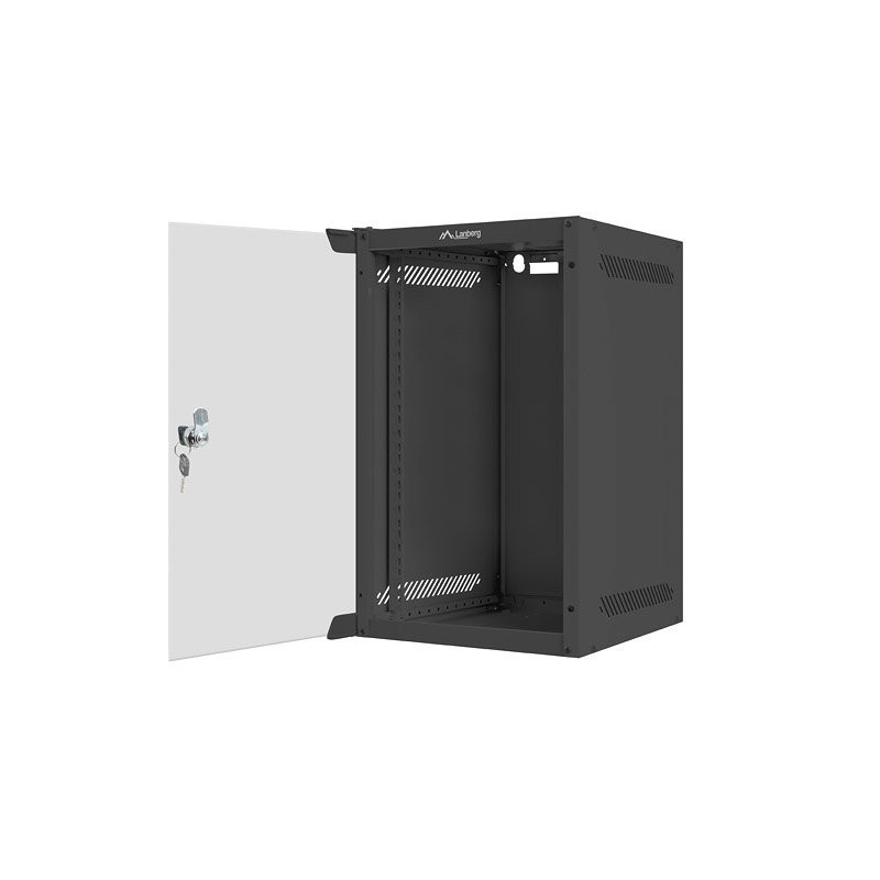 Armario rack lanberg 9u 280x310 auto ensamblado 10 pulgadas hasta 20 kg negro