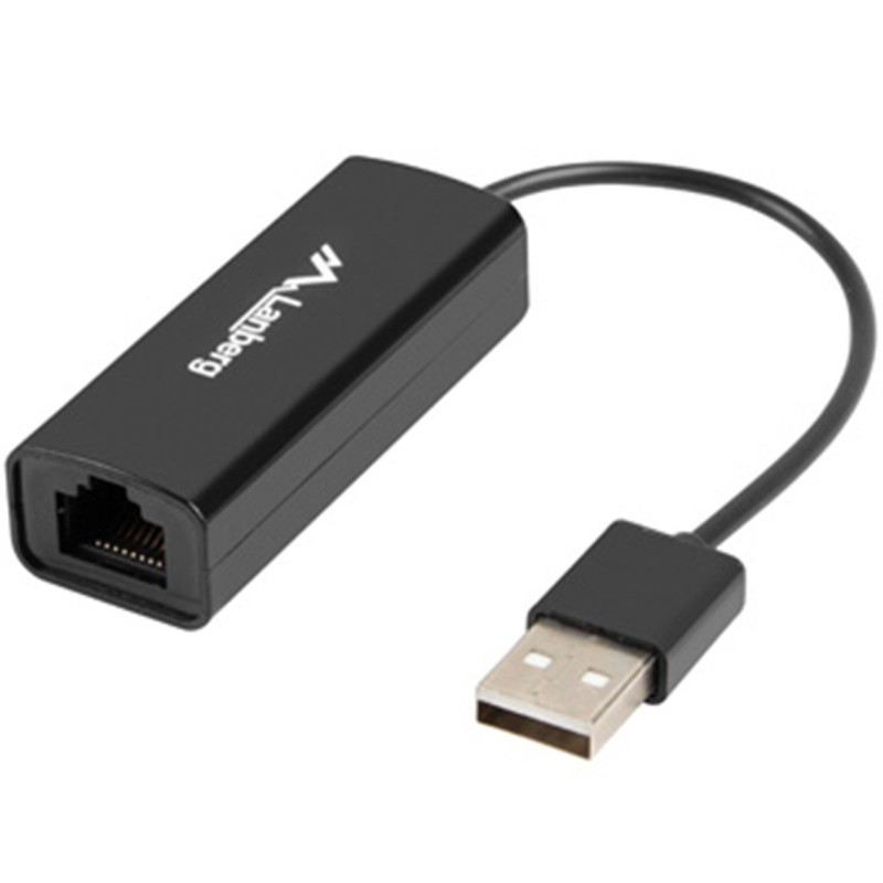Adaptador usb lanberg 2.0 - ethernet rj45 100 mb