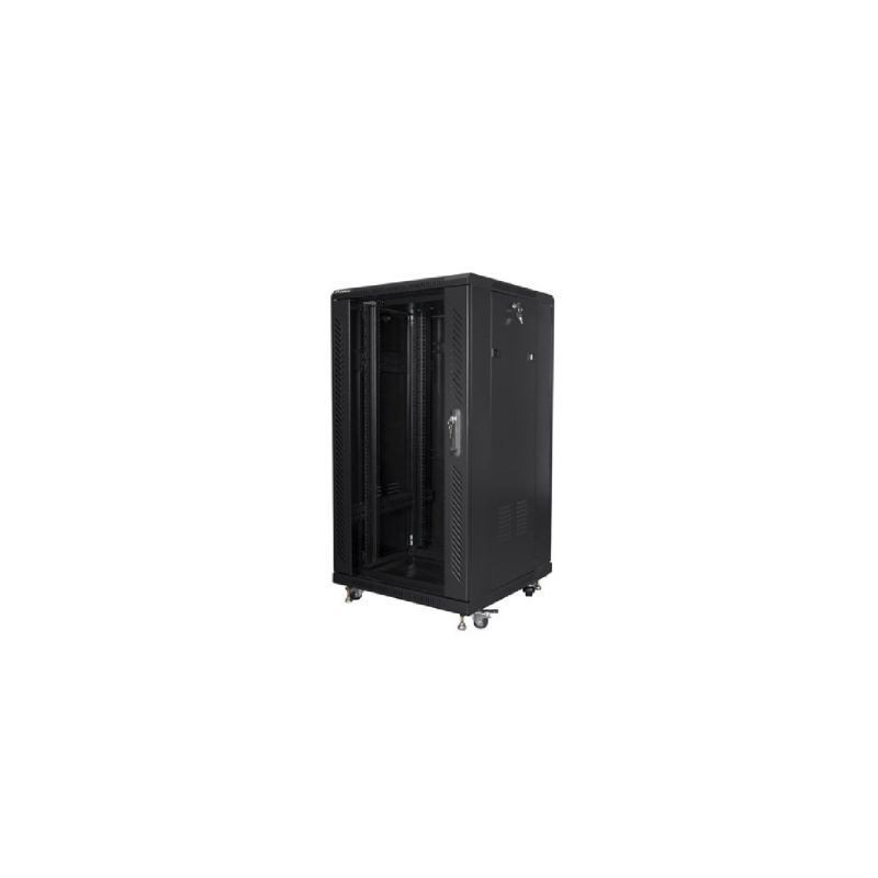Armario rack lanberg 22u 600x600 autoensamblado 19 pulgadas hasta 60kg negro