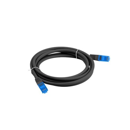 Cable red lanberg latiguillo cat.6a s - ftp lszh cca 0.5m negro fluke passed