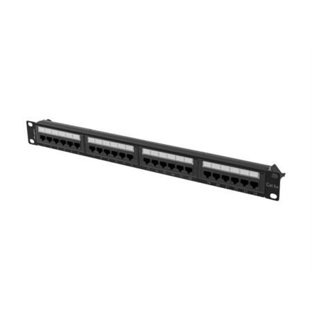Patch panel lanberg 24 puertos 1u cat.6a utp 19 pulgadas negro