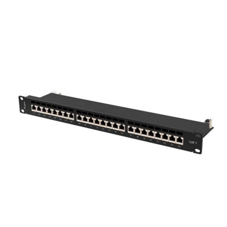 Patch panel lanberg 24 puertos 1u cat.7 ftp 19 pulgadas negro