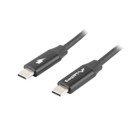 Cable usb tipo c lanberg 1m - macho - macho - carga rapida - negro