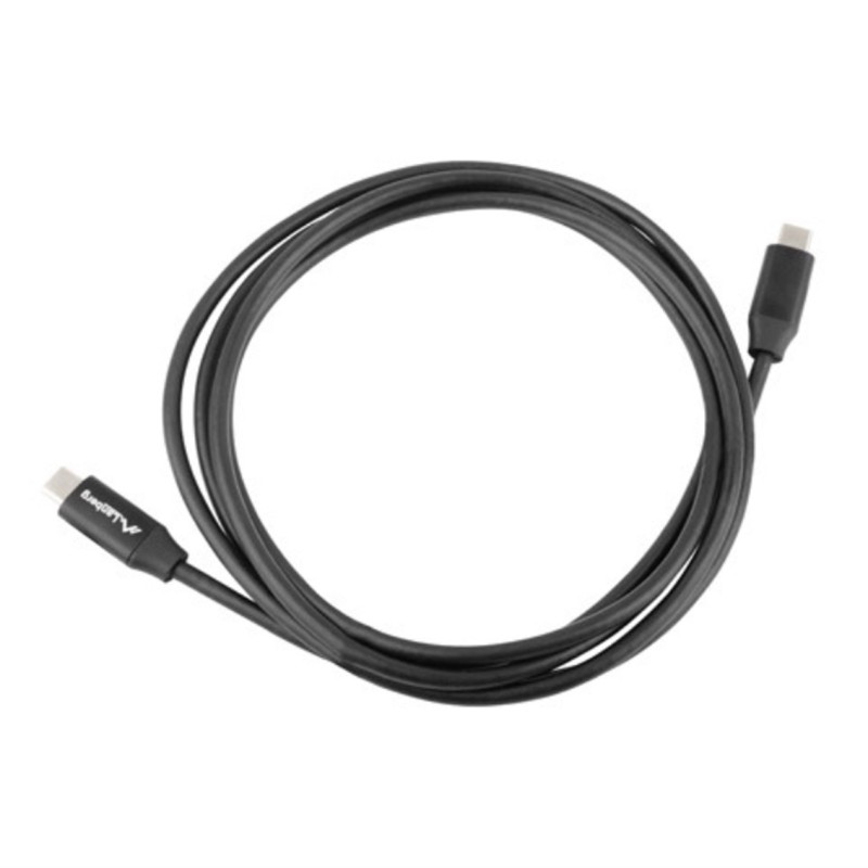 Cable usb tipo c lanberg 1m - macho - macho - carga rapida - negro