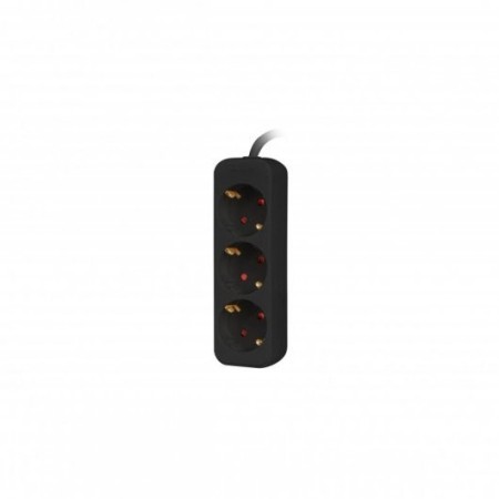 Regleta lanberg 3 tomas schuko negra 1.5m