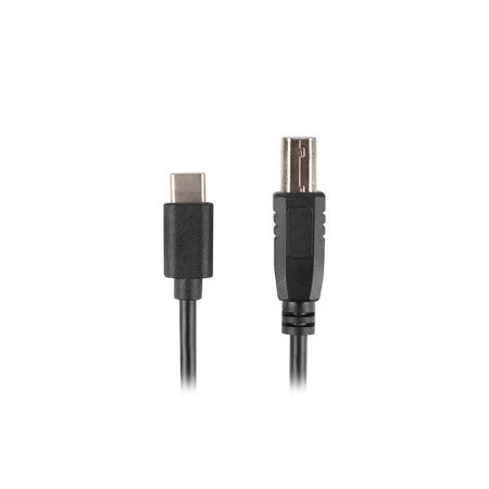 Cable usb lanberg usb tipo c m a usb tipo b m 2.0 1.8m ferrita negro