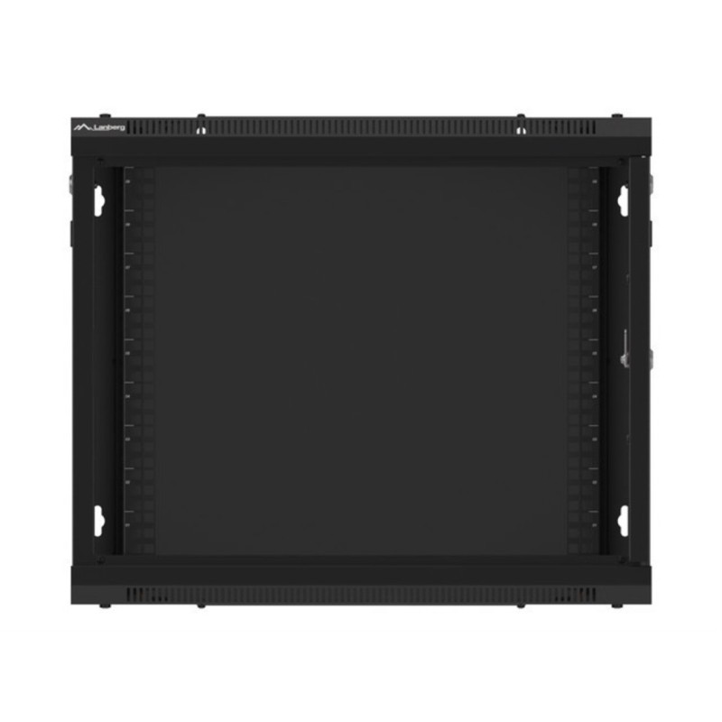 Armario lanberg mural rack 19 pulgadas 9u - 600x600 negro