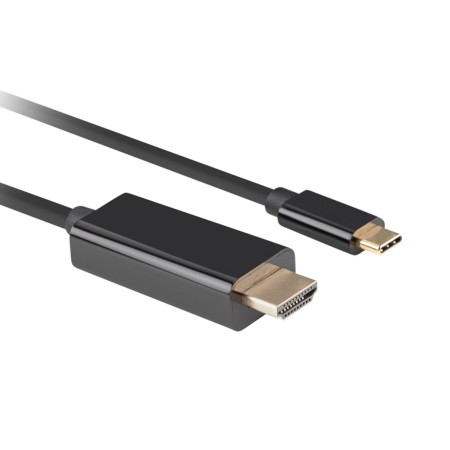 Cable usb tipo c a hdmi 4k lanberg 3m - macho - macho - negro