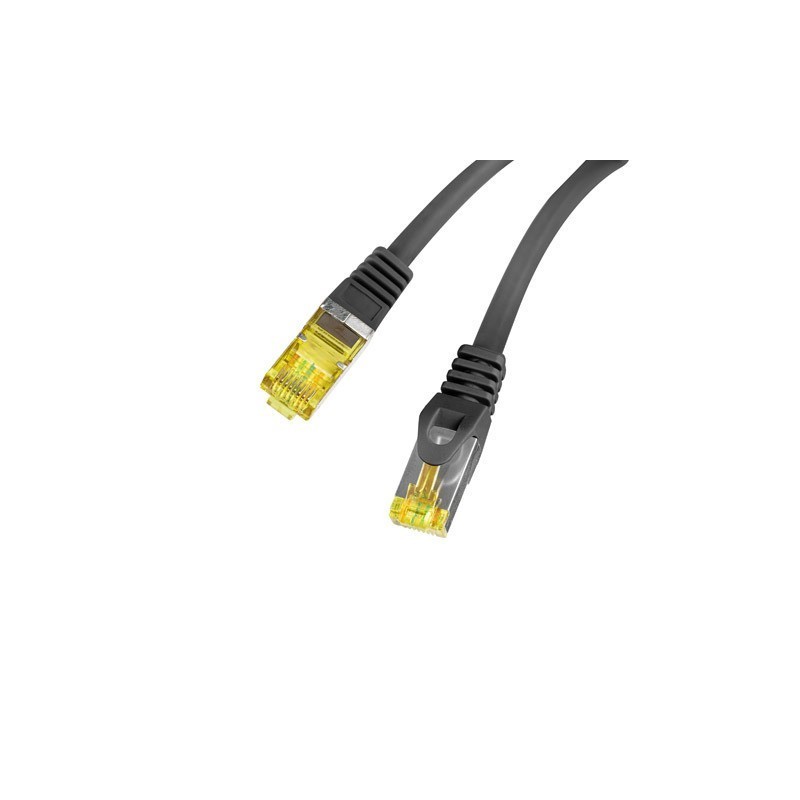 Cable red lanberg latiguillo cat.6a s - ftp lszh cu 0.25m negro fluke passed