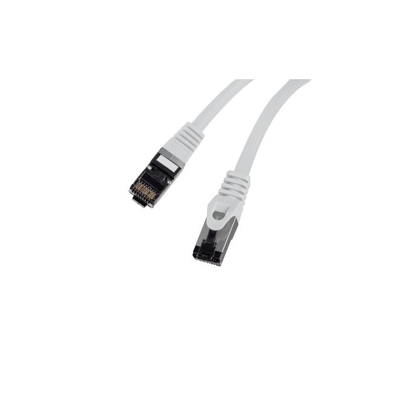 Cable red lanberg latiguillo cat.8.1 s - ftp lszh cu 0.25m gris fluke passed
