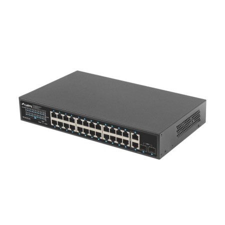 Switch lanberg 24 puertos 1gb poe+ - 2x sfp 2x gbit ethernet 360w rack 19 pulgadas