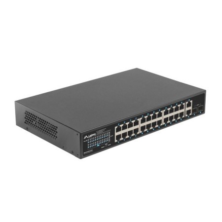 Switch lanberg 24 puertos 1gb poe+ - 2x sfp 2x gbit ethernet 360w rack 19 pulgadas