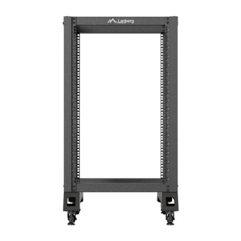 Armario lanberg abierto rack 19 pulgadas 18u - 600x800 negro