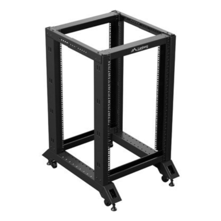 Armario lanberg abierto rack 19 pulgadas 18u - 600x800 negro