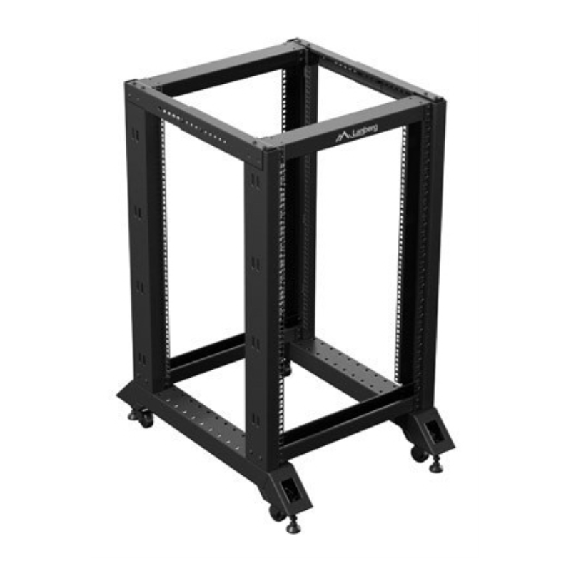 Armario lanberg abierto rack 19 pulgadas 18u - 600x800 negro