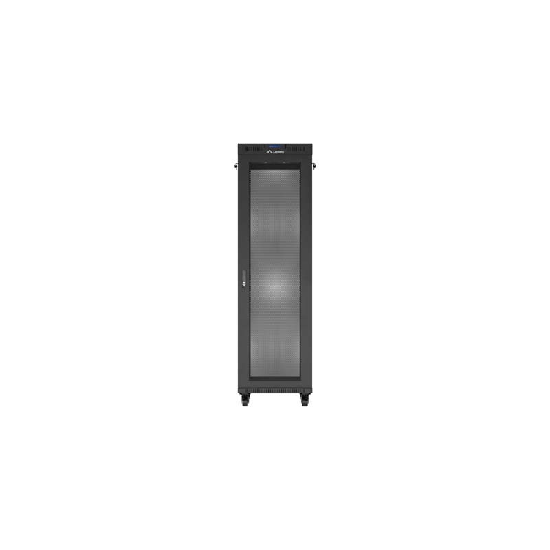 Armario lanberg rack 19 pulgadas 42u - 600x600 flat pack v2 puerta mesh con lcd negro