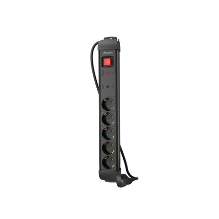 Regleta lanberg sp1 5 tomas schuko proteccion hasta 2500w negra 5m