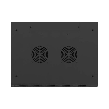 Armario lanberg mural rack 19 pulgadas 4u - 600x450 puerta perforada flat pack negro