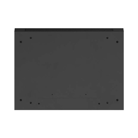 Armario lanberg mural rack 19 pulgadas 9u - 600x450 con puerta perforada negro flat pack