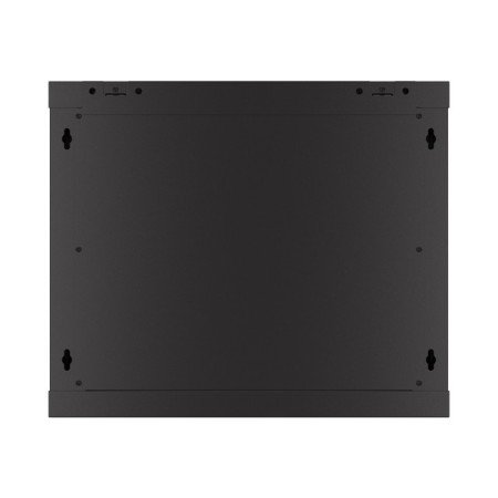 Armario lanberg mural rack 19 pulgadas 9u - 600x450 con puerta perforada negro flat pack