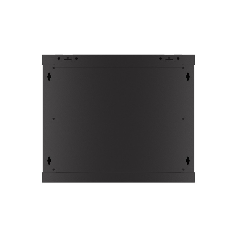Armario lanberg mural rack 19 pulgadas 9u - 600x450 con puerta perforada negro flat pack